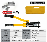 Herramienta Profesional de Prensado de Terminales Hidráulicos, Alicates de Prensado Hidráulicos Manuales para Terminales Eléctricos de 4-70 mm²