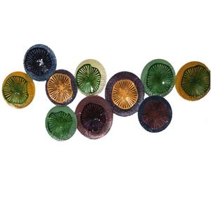 Cercles en métal, SCULPTURE multicolore abstraite, décoration de la maison, pour salon, chambre à coucher, couloir - Product Image 6