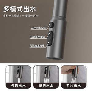 Single Handle Kitchen Faucet 210151 Ceramic Valve Core Pull Out <b>Spray</b> Modern Deck <b>Mounted</b> Universal - Product Image 5