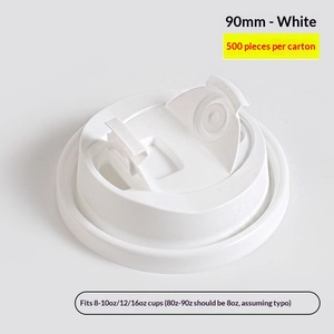 Vaso de Papel Desechable de Alta Gama con Recubrimiento de Color Nieve para Té con Leche, Bebidas Frías y Calientes, con Tapa, para Llevar - Product Image 6