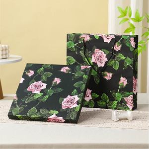 Boîte-cadeau écharpe en soie couverture terre orange de qualité supérieure <span class=keywords><strong>papier</strong></span> de vacances <span class=keywords><strong>vide</strong></span> haut de gamme pour châle pour cadre photo avec manipulation de gaufrage - Product Image 4