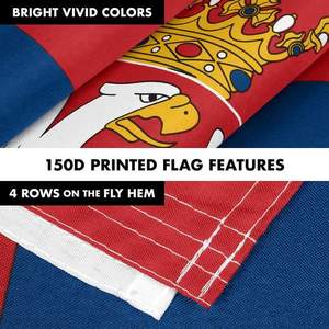 Gahumi Taille personnalisée 3x5Ft <span class=keywords><strong>Croatie</strong></span> Drapeau de pays promotionnel Polyester Drapeaux nationaux croates Bannière Hrvatska - Product Image 5