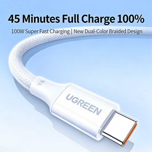 Câble de charge rapide et de synchronisation de données UGREEN 6A USB-A vers USB-C avec nylon tressé, prise en charge PD 100W - Product Image 6