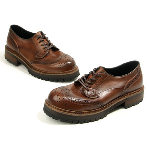 Zapatos Brogue de Cuero Vintage con Punta Redonda, Color Marrón, Antideslizantes, Estilo Casual para Hombre, Otoño, Tallas 38-44 - Product Image 3