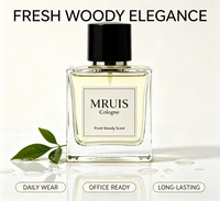 MRUIS Cologne Parfum longue durée aux huiles essentielles boisées naturelles, parfum frais pour usage quotidien, bureau, rendez-vous et soirées
