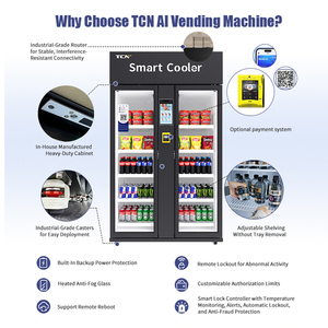 Máquina Expendedora Inteligente TCN AI para Alimentos Frescos, Bebidas y Snacks, Refrigerador con Tecnología <span class=keywords><strong>de</strong></span> Pago con Tarjeta para el Mercado Americano, 1074L - Product Image 5