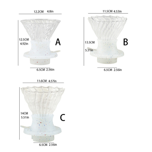 Tasse filtrante à café en verre pour infusion manuelle, capacité 300 ml, réutilisable, écologique, double usage (infusion et filtration), motif étoilé - Product Image 6