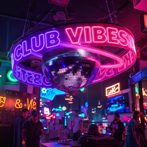 Miễn Phí Thiết Kế Trần Vòng Tròn Vòng <span class=keywords><strong>LED</strong></span> Neon Biển Hiệu Đảng Kinh Doanh Trong Nhà Vòng Tròn Neon Ánh Sáng Tùy Chỉnh Neon Dấu Hiệu - Product Image 1