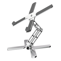 Support pour ordinateur portable rotatif à 360 degrés réglable Support en aluminium pliable pour ordinateurs portables et tablettes de 10 à 17 pouces