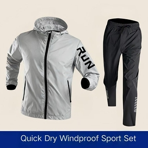 Sports Gear Gym Fitness Sets Hoodies for Men Gym Fitness Sets Sweatpants Eco-friendly Jogging Training <strong>Tracksuits</strong> Men's Jackets - Product Image 1
