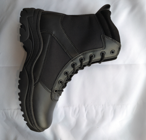 TSB01-7 Wholesale Highquality Side Zipper Mid-cut <b>Hiking</b> Shoes Waterproof Anti Slip Wear-Proof Tactical <b>Boots</b> Black Men Shoes - Product Image 5