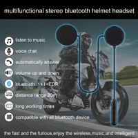 Oreillettes sans fil bleues pour moto, casque à dents, pour travail Long, nouveau,