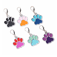 Pendentif personnalisé gravé au laser avec empreinte de patte de chien, étiquette d'identification pour animal de compagnie, porte-clés, accessoires pour collier de chien