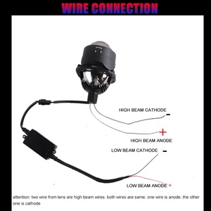 40w 5500k 2.5 Inch S8 Bi Led <b>Projector</b> Lens Car Accessories Car Led Blue Film Headlight Motorcycle <b>Light</b> Hot Selling Led Lens - Product Image 6