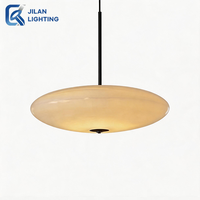 Luminaire élégant en alliage acrylique de forme ovale à commande par interrupteur pour salon, salle à manger, lampe suspendue LED