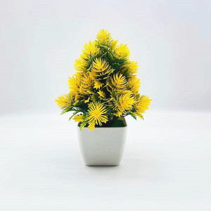 Plante Artificielle en Pot d'Usine 12x20 cm, Ornement de Bureau Vert en Plastique - Product Image 4