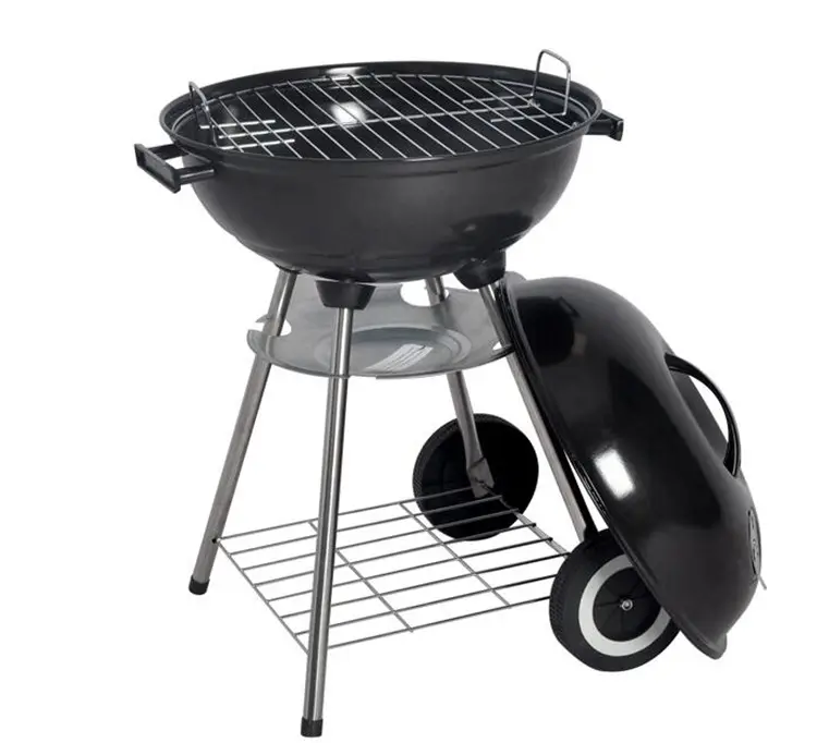SEJR — bouilloire à charbon de bois noir de 17 pouces, grille pour Barbecue BBQ