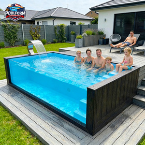 Luxury Outdoor Acrylic Window Plunge <b>Pool</b> Above Ground for Backyard Garden plunge <b>pool</b> one-piece <b>pool</b> - Product Image 3