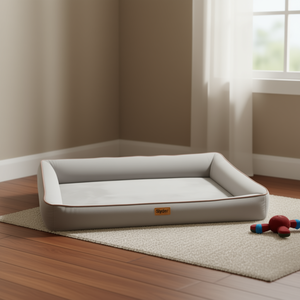 Lit pour chien et chat Slyder, rectangle, orthopédique, en peluche douce, confortable, lavable, pour intérieur et extérieur - Product Image 2