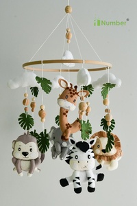 Produits pour bébé Vente en gros Boho Coran Feutre Safari <span class=keywords><strong>Animaux</strong></span> <span class=keywords><strong>de</strong></span> <span class=keywords><strong>la</strong></span> forêt Jouets suspendus Mobiles pour berceau <span class=keywords><strong>de</strong></span> chambre d'enfant Mobiles pour bébé faits à <span class=keywords><strong>la</strong></span> main - Product Image 6