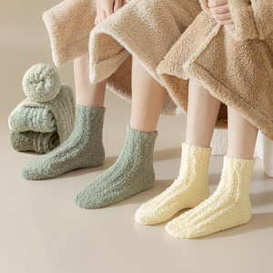 Chaussettes d'hiver Femme Hommes Fluffy Thick Thermal Cozy Soft Fuzzy Socks Warm Home Sleeping Socks - Product Image 1