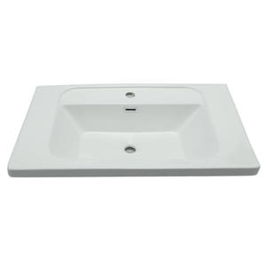 Lavabo blanco de cerámica para baño, artículos sanitarios, producto en el mercado europeo - Product Image 3