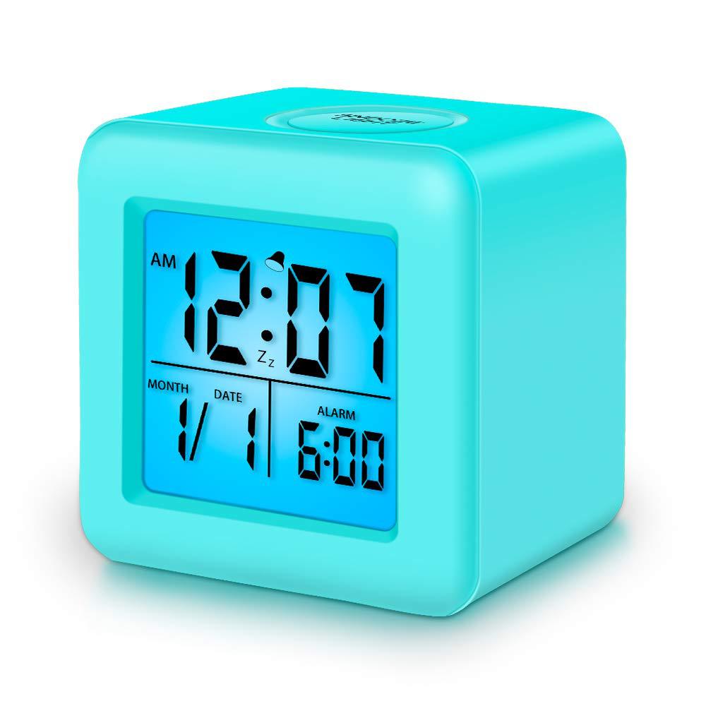 Цифровой будильник с кнопкой повтора и подсветкой ЖК-дисплея, простота установки, питание от батарейки, цифровые часы с силиконовым рукавом