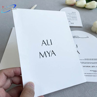 Carte d'invitation de mariage de luxe en carton gaufré avec dorure or rose pour fête de fiançailles