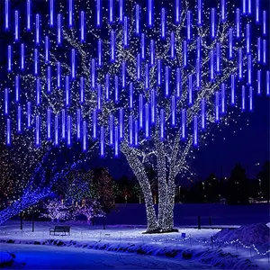 30CM 50CM 80CM Cor única/RGB Led Chuva de meteoros Luzes de chuva de Natal ao ar livre Chuva de meteoros Luz LED de Natal