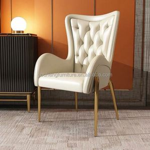 Di buona qualità di lusso e velluto nordico per il tempo libero cromato gamba sala da pranzo soggiorno Tantra Design sala da pranzo sedia per la vendita - Product Image 1