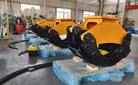 Multi Ton Excavator Compatible Log Grapple Durable Economical Rotary Timber Grapple