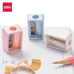 Deli Mini Pencil Sharpener 55x40x50mm Manual Plastic Student Use Geometric Design - Product Image 1