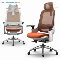 Chaise de bureau ergonomique en maille certifiée BIFMA avec accoudoirs 3D, support lombaire et base en aluminium pour bureau, école et salon
