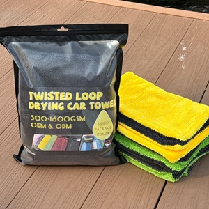 Microfiber Cleaning <b>Quick</b>-dry Wash Microfiber Plush Twist Microfiber <b>Towels</b> Twisted Loop <b>Drying</b> <b>Towel</b> for Car <b>Towel</b> - Product Image 1
