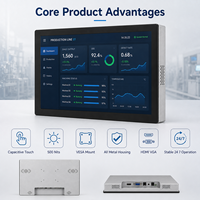 Monitor Táctil Industrial Integrado de 18.5 Pulgadas, 500 Nits, Montaje VESA, Resistente al Agua IP65, Carcasa Metálica, Hardware Personalizado