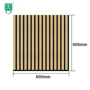 GoodSound 60cm Wood Akupanel Set Wooden Sound Absorption Wall Slatted Acoustic Panels for Home Theater