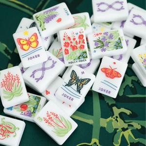 Stock disponible, Approvisionnement exclusif transfrontalier : Tuiles de Mahjong en acrylique de style américain, logo Auburn Tigers, gravure double face, portable - Product Image 1