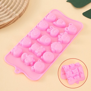 Động vật có hình dạng Silicone <span class=keywords><strong>Ice</strong></span> Cube Tray với kích thước 10.5cm x 21cm Nguồn cung cấp bên bakeware công cụ - Product Image 3