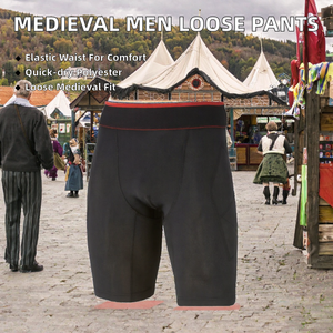 Shorts de compression pour hommes, respirants, séchage rapide, taille élastique, longueur genou, sous-vêtements de sport pour motards - Product Image 2