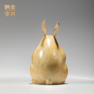 Adorno de Cobre con Forma de Conejo, Decoración de Escritorio, Feng Shui, Decoración de Oficina - Product Image 5