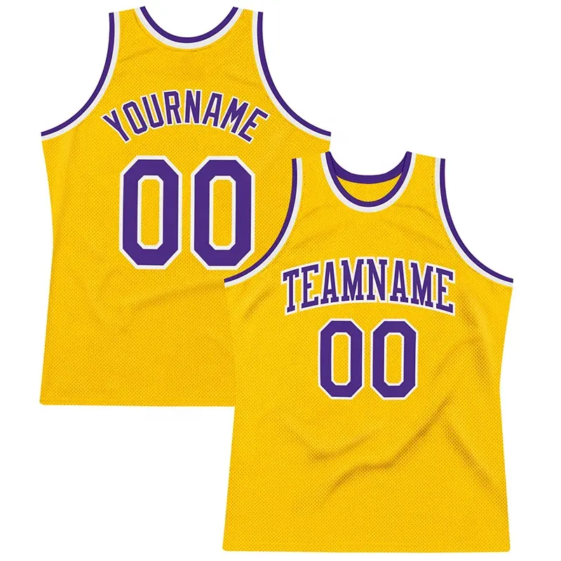 Good Quality Custom Team Uniform Wear Nbaing Laker Jersey Basketball Jersey Nbaing Jersey Basketball