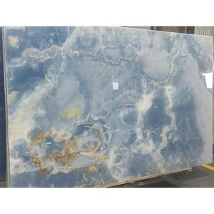 ห้องครัวด้านบนตกแต่งบ้านผนังแสงน้ำแข็งท้องฟ้านิลแผ่นหินหินอ่อนสีฟ้า - Product Image 2