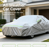 Housse de voiture MELCO en PEVA et coton PP, extensible, anti-poussière, imperméable, résistante aux rayures, protection UV, épaisseur 1 mil, pour neige/glace