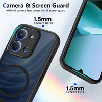 Coque de téléphone magnétique pour Xiaomi Redmi 15C 15 A5 4G A3, protection contre les chutes de qualité militaire, translucide, mate, antichoc, anti-empreintes digitales