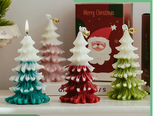 โรงงานเอ่อร์เจิ้งขายส่งเทียนหอมกลิ่นต้นคริสต์มาสจากขี้ผึ้งถั่วเหลือง พร้อมกระดิ่ง บรรจุกล่อง ของขวัญคริสต์มาส - Product Image 2