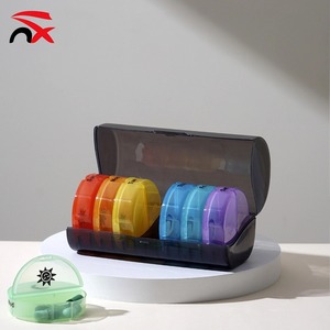 High Quality Plastic Pill Box Colorful Medicine Case Pill Storage Waterproof Portable Gifts Promotional Giveaways