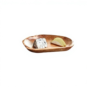 Bol de service en bois fait main, design minimaliste, pour servir les aliments, bois non traité, artisanat, idéal pour offrir - Product Image 1
