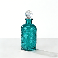 Bouteille diffuseur de parfum en verre gaufré, design rond élégant et personnalisé, couleur sur mesure, 200 ml, DT-9847 avec bouchon