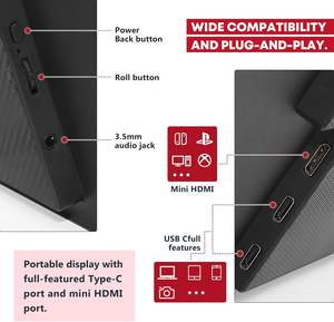 Écran <span class=keywords><strong>portable</strong></span> 15,6 pouces USB-C 1080P 60Hz FHD IPS prenant en charge la charge PD pour MacBook Pro Dell <span class=keywords><strong>XPS</strong></span> - Product Image 6