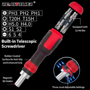Destornillador Ajustable con Mecanismo de Trinquete, 13 en 1, Multibits, Juego de Destornilladores Todo en Uno - Product Image 2